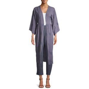 Time And Tru Eyelet Kimono